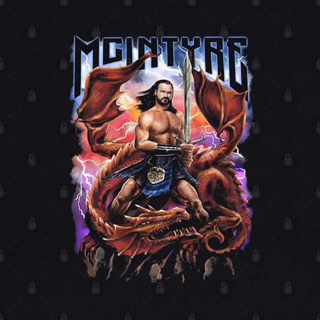 Drew McIntyre Scottish Warrior Medieval Metal Poster by Holman